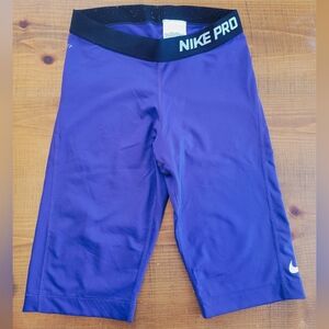 Nike Dri Fit Purple Athletic Workout Bike Shorts Size S Inseam 10 In